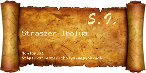 Straszer Ibolya névjegykártya