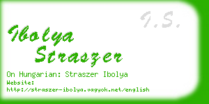 ibolya straszer business card